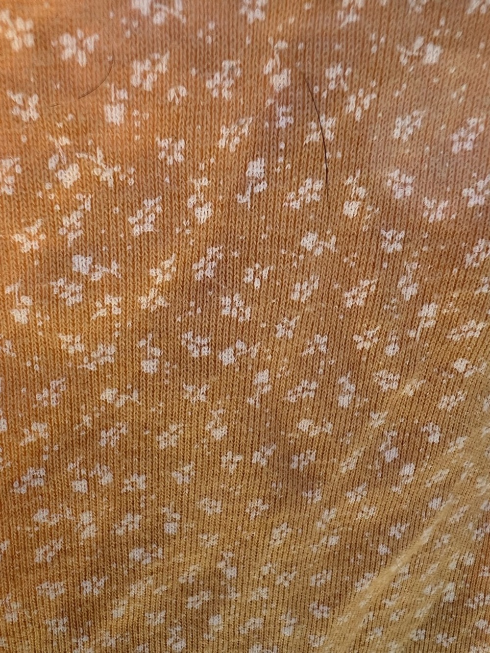 American Eagle Outfitters Peach Floral Puff-Sleeve Crop Top - Picture 3 of 4